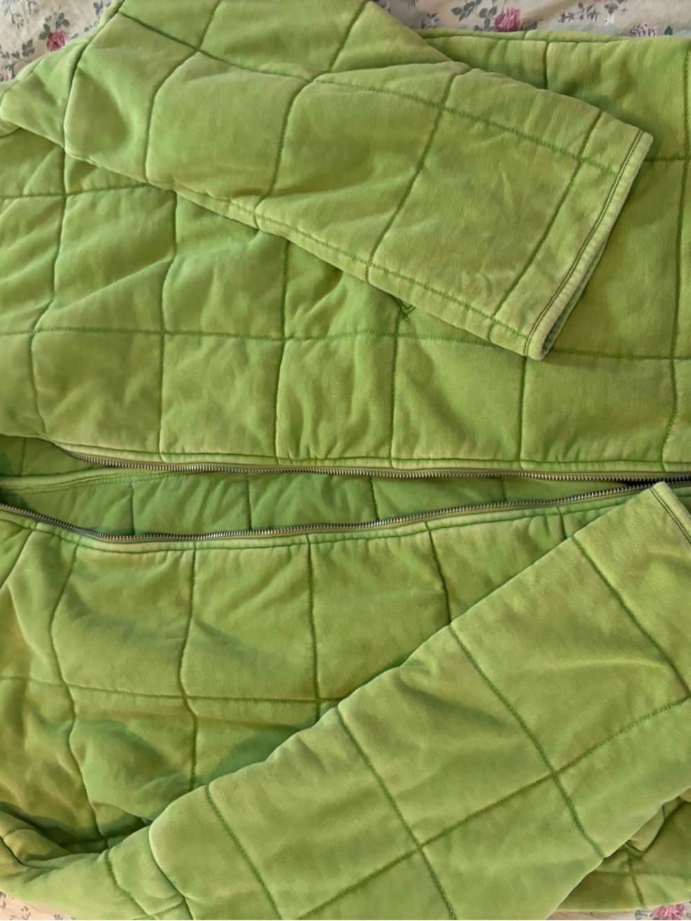 Forever 21 Lime Green Quilted Jacket